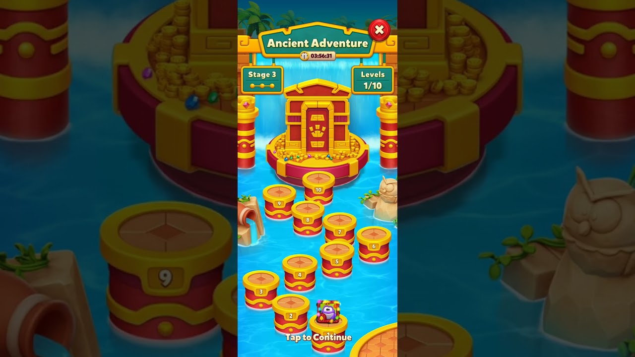 Royal match 4480 to 4489 levels game play Ancient Adventure reward 