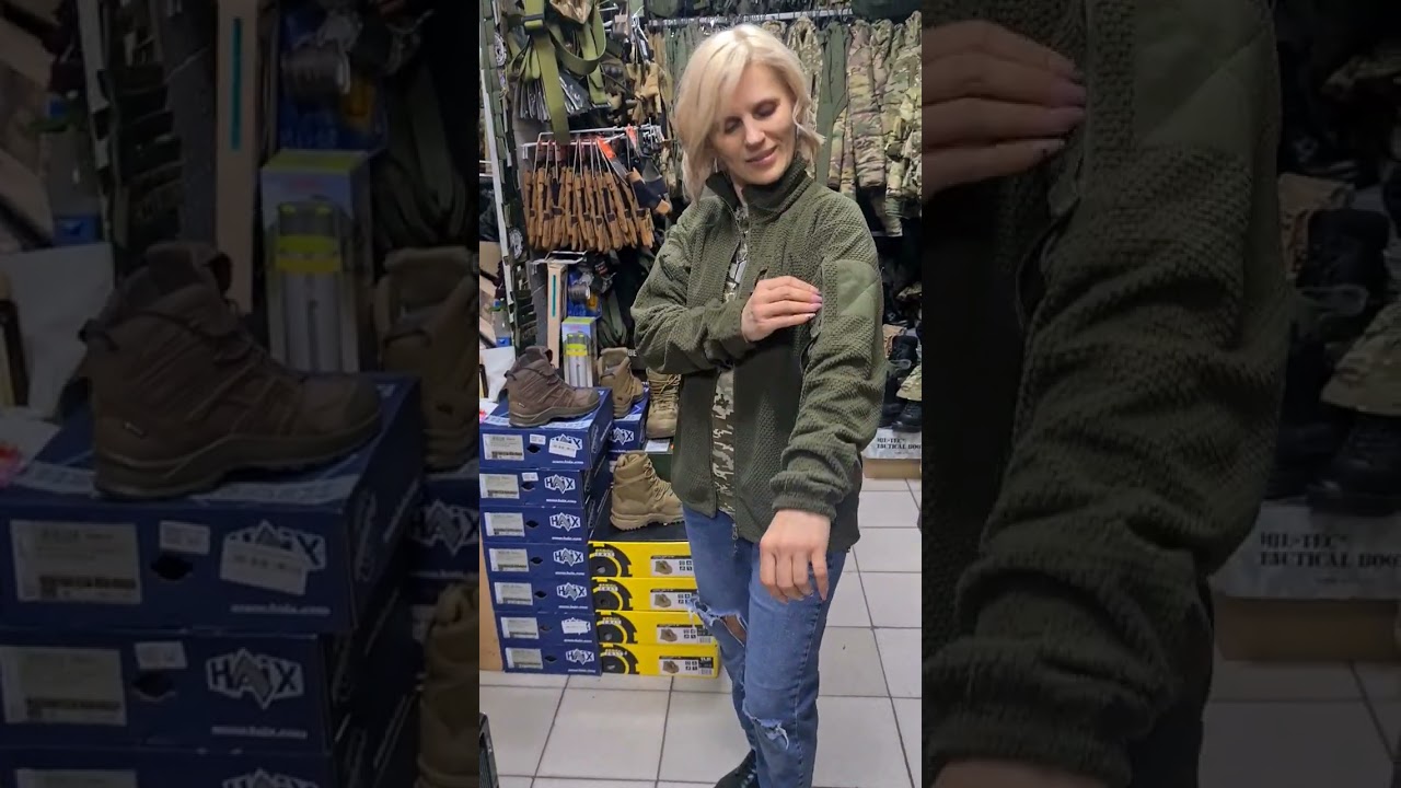 Флісова кофта  HELIKON-TEX ALPHA TACTICAL GRID FLEECE Olive Green (BL-ALT-FG-02)