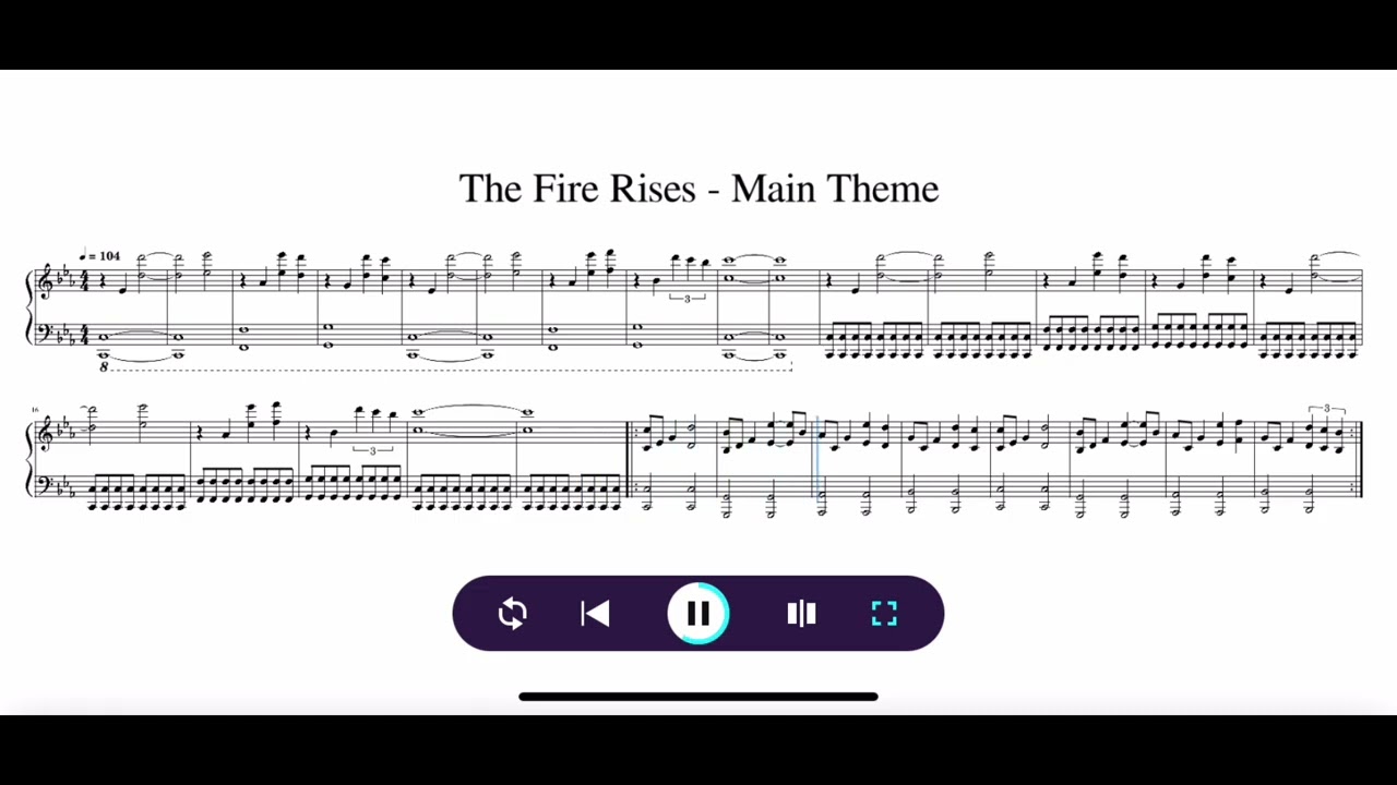 The Fire Rises Main Theme (Sheet Music) - Ayden George & Lord Active
