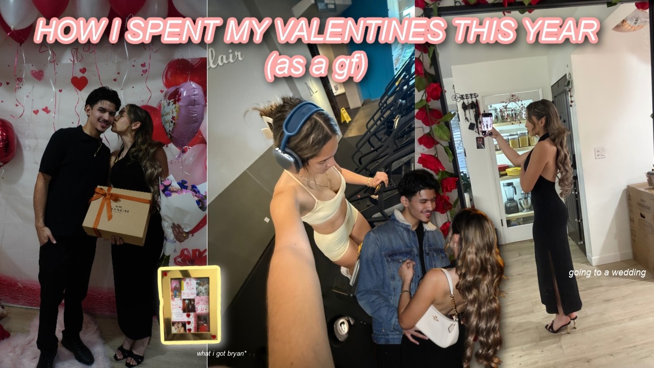 HOW I SPENT VALENTINES THIS YEAR (as a gf) | gym + getting a gift + dressing up