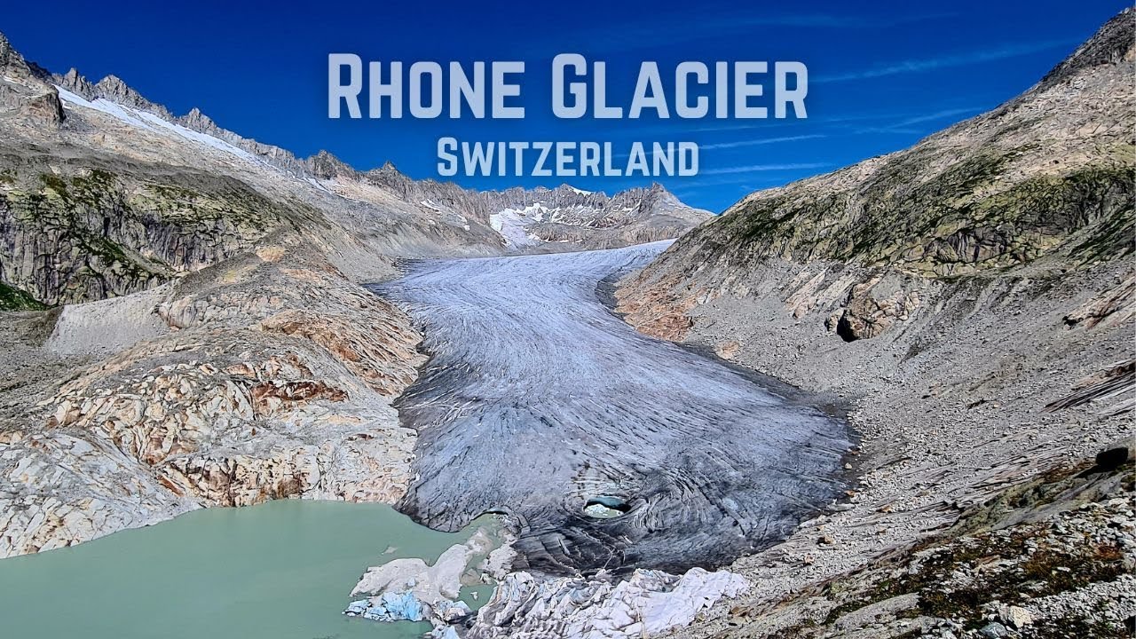 Eternal Ice Drone Flight 4k - Rhone Glacier Switzerland