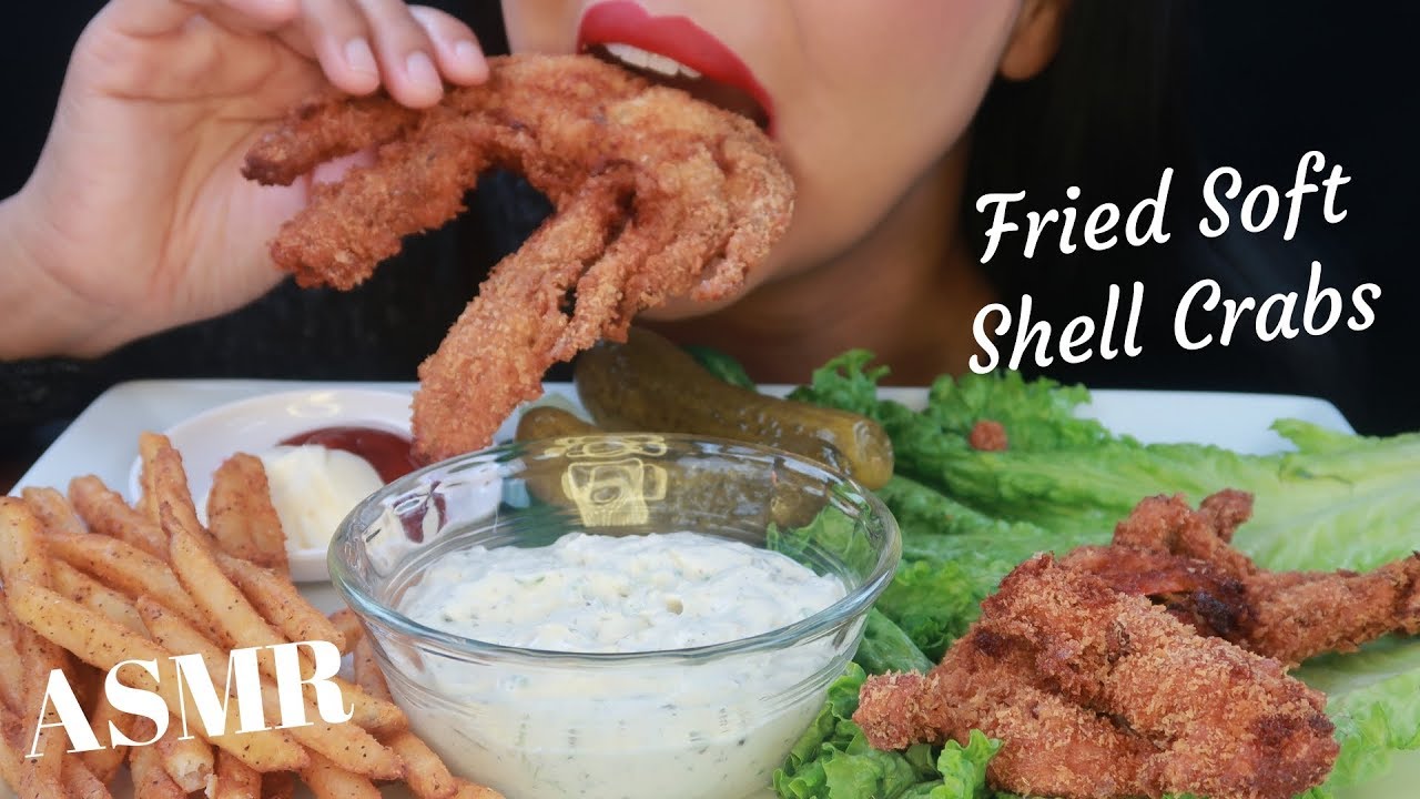 ASMR ~ Deep Fried Soft Shell Crab ~ Extreme Crunchy Sounds!!!