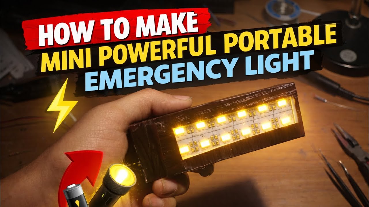 Make A Portable and Powerful Rechargeable Emergency LED Light at Home