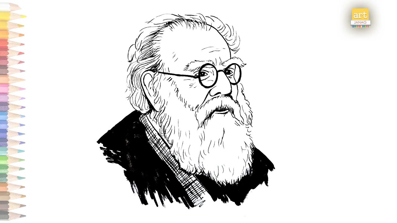 Periyar Drawing easy || How to draw Periyar drawing step by step || Thanthai Periyar drawing