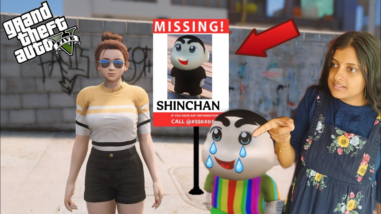 Pinchan And Chop Serch For Missing Shinchan In GTA5!