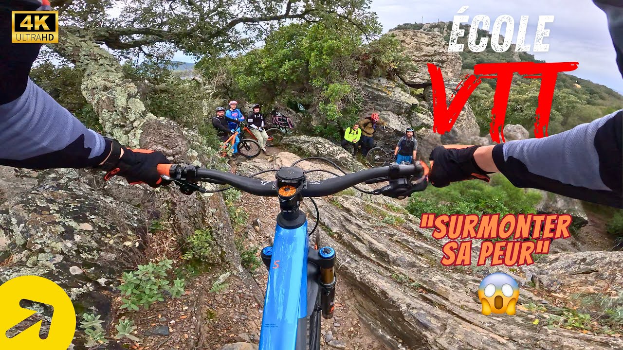 ÉCOLE VTT - Franchissement d’obstacles ! Vaincre la peur de la chute ! Le Fenouillet, Var, France
