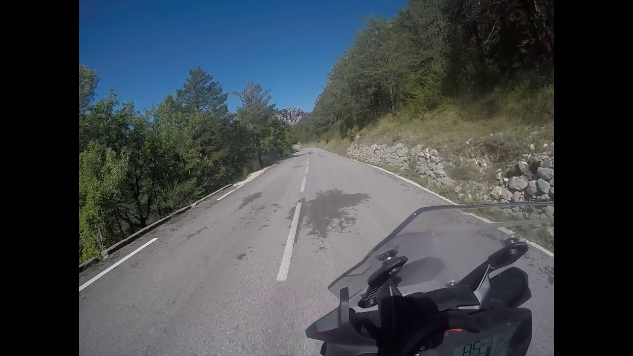 Road # D17 and D2211 Roquesteron to Puget Théniers on motorbike BMW F850 GS