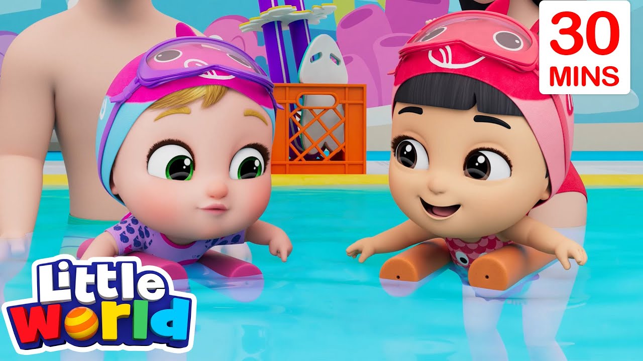 Let's Learn How To Swim! 🏊 | Little Angel Kids Songs & Nursery Rhymes