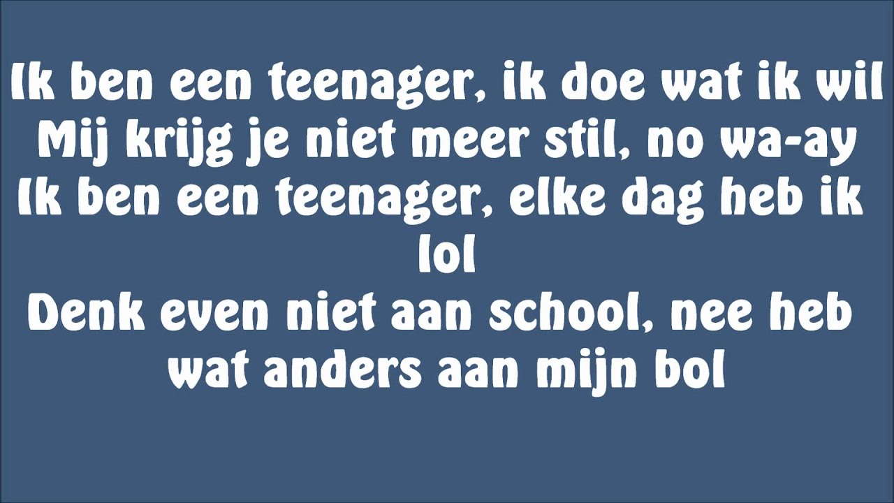 Rachel - Ik Ben Een Teenager (Lyrics Video)