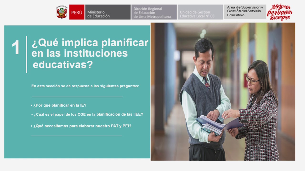 BUEN INICIO AÑO ESCOLAR 2020 UGEL 03: ELABORACIÓN PEI Y PAT