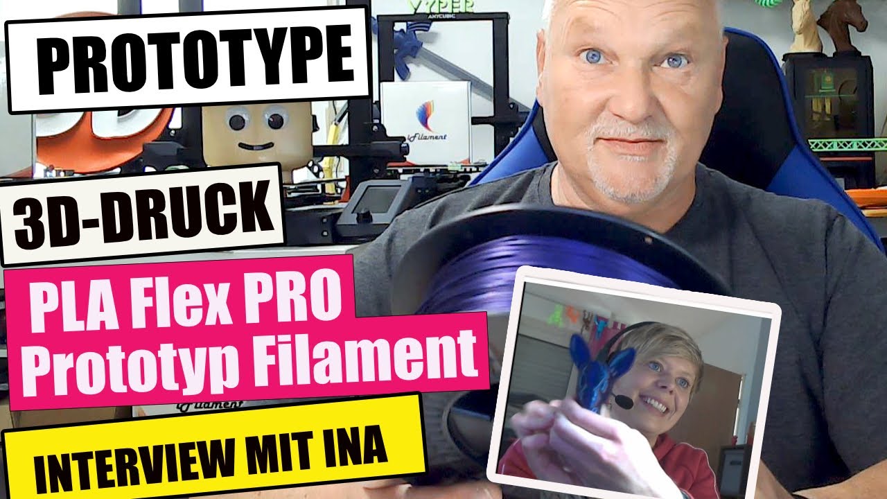 3D Drucker PLA Flex Prototyp Filament bei mir zu Gast INA
