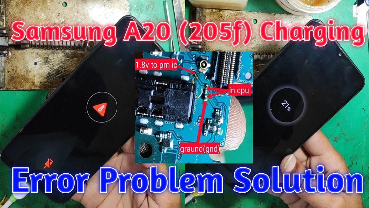 Samsung a20 charging temperature problem solution , samsung a205f charging error solution