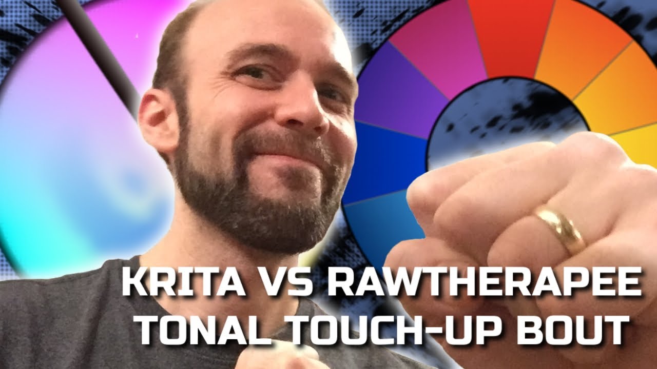 Krita vs RawTherapee - Tonal Touch-up Bout