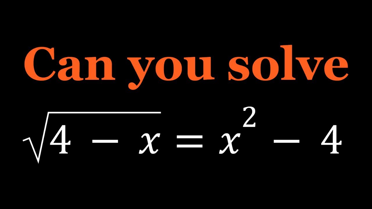 A Cool Radical Equation | Math Olympiads