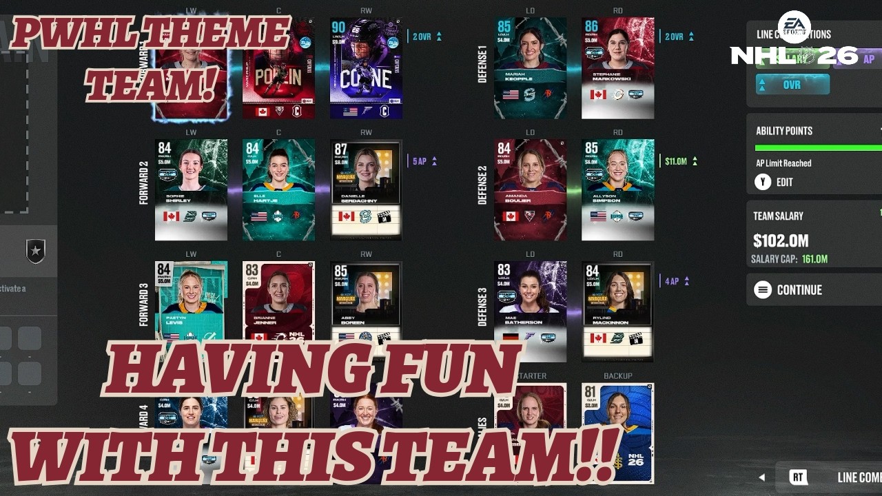 PWHL THEME TEAM IN NHL 26 HUT CHAMPS EP.4 Marie-Philip Poulin IS THE GOAT ONLINE