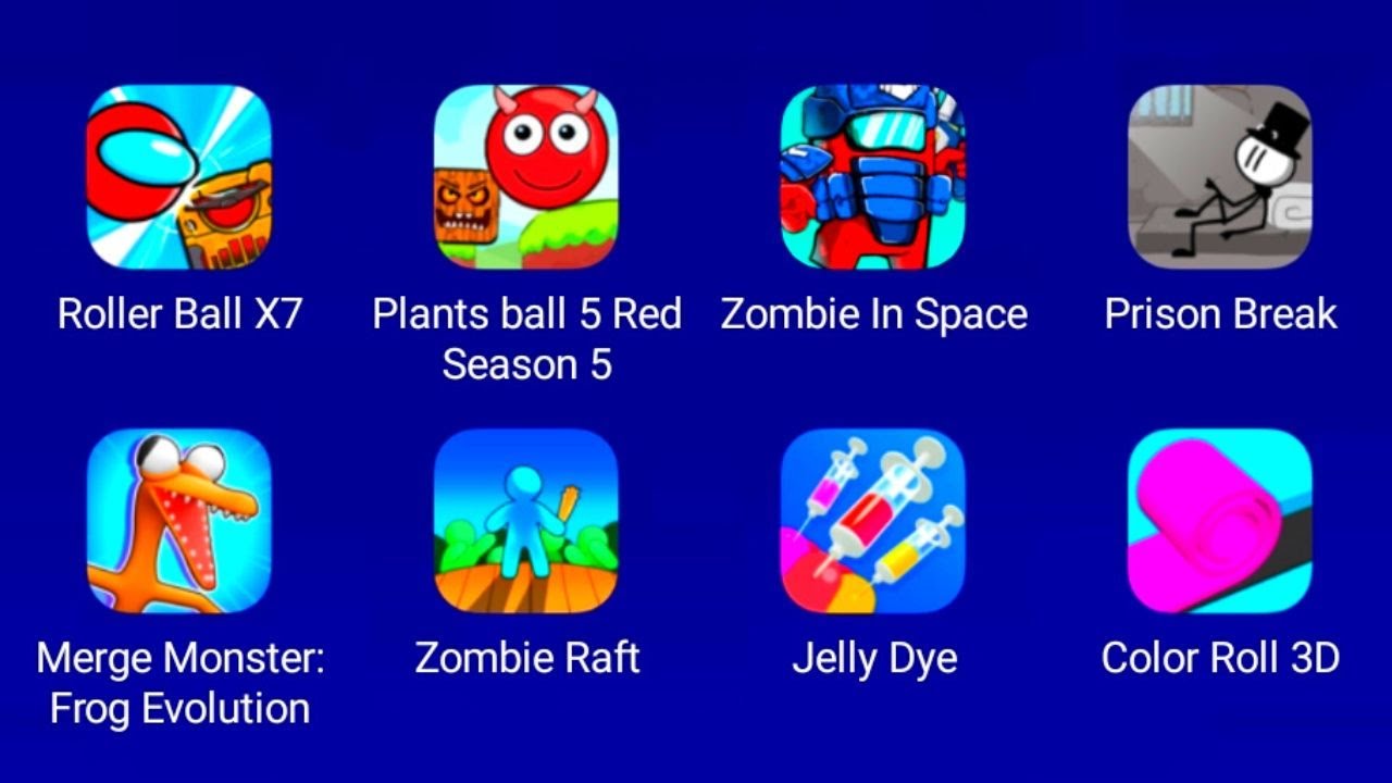 Roller Ball X7-Plants ball 5 Red Season 5-Zombie In Space-Prison Break-Merge Monster-Frog Evolution