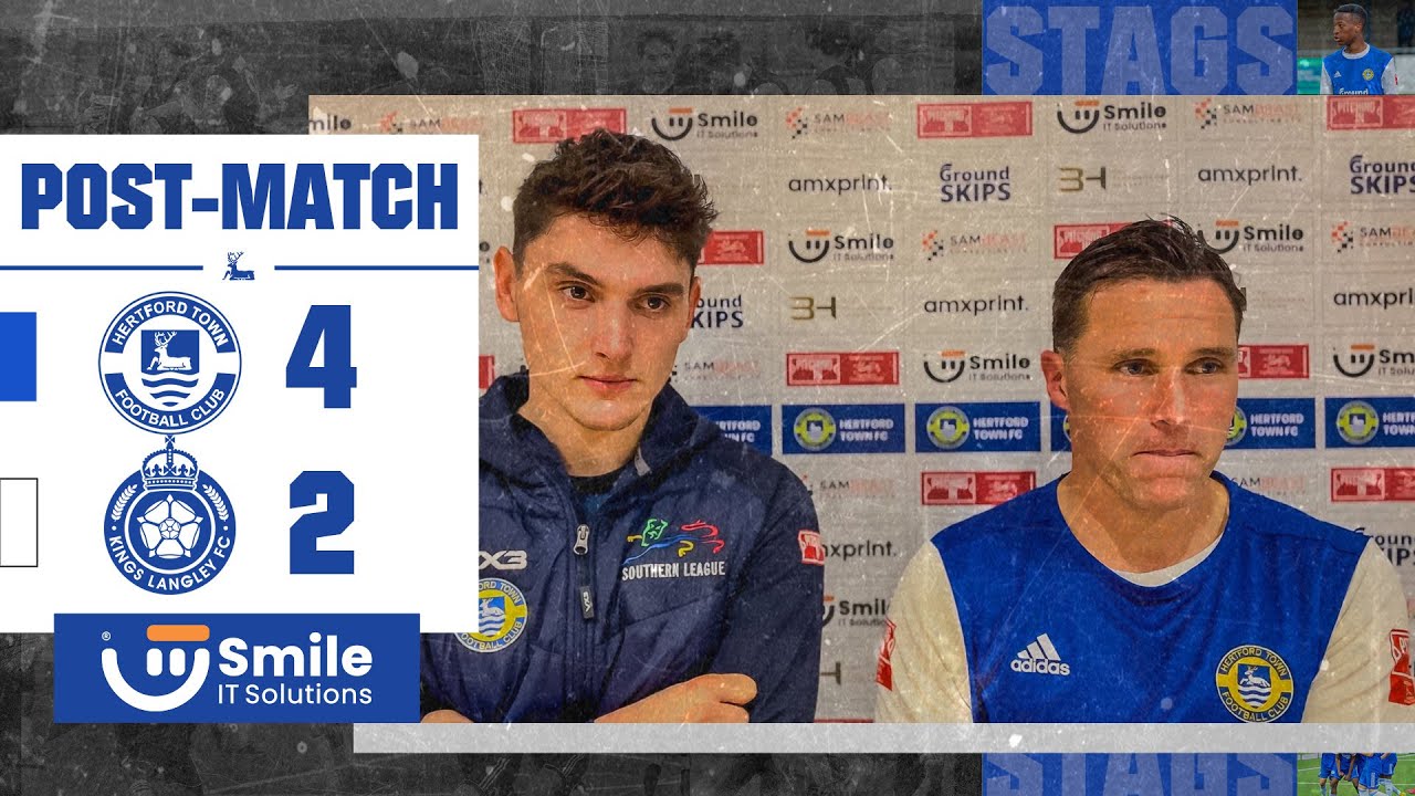 Post Match | Pat Sinfield & Ben Herd | Hertford Town v Kings Langley | Tuesday 27th February | Men