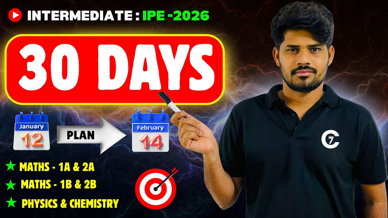Tg & Ap IPE -2026 | 30 Days Plan | #chaitu7 
