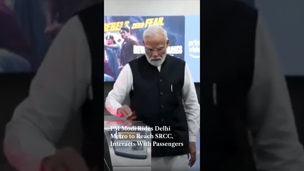PM Modi Rides Delhi Metro To Reach SRCC, Interacts With Passengers And Children