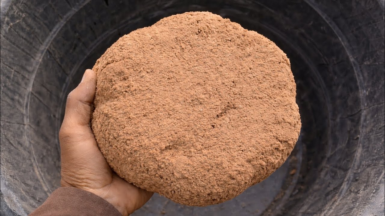Brown Gritty Dirt Dry Tub Crumbling ASMR | Satisfying Dry Dirt Break 