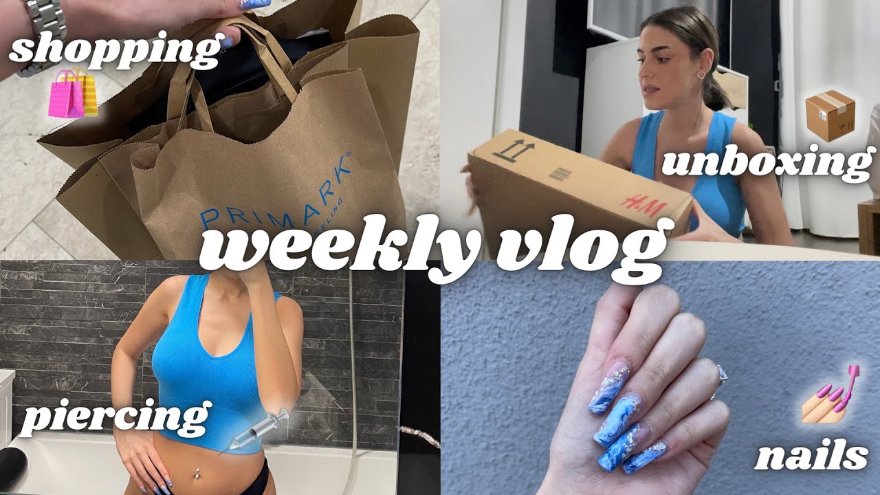 UNA SETTIMANA CON ME💖FINALMENTE PIERCING OMBELICO,UNBOXING,NUOVE UNGHIE!! #weeklyvlog | GDG