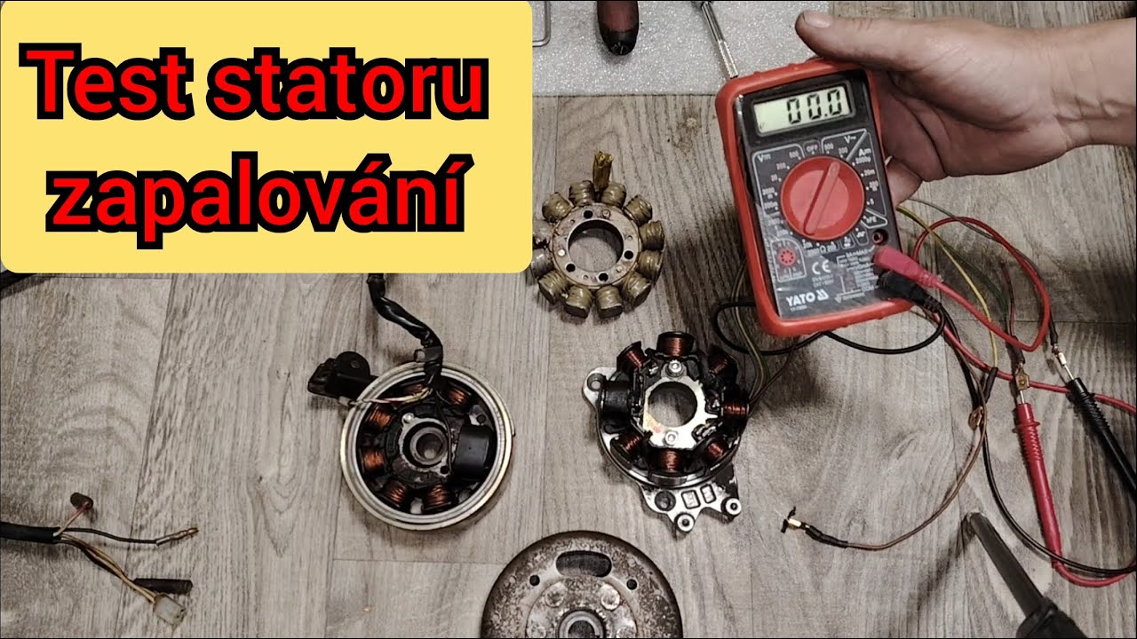 Domácí test zapalování, TEST zapalovací cívky, stator zapalování. Ukázka, návod