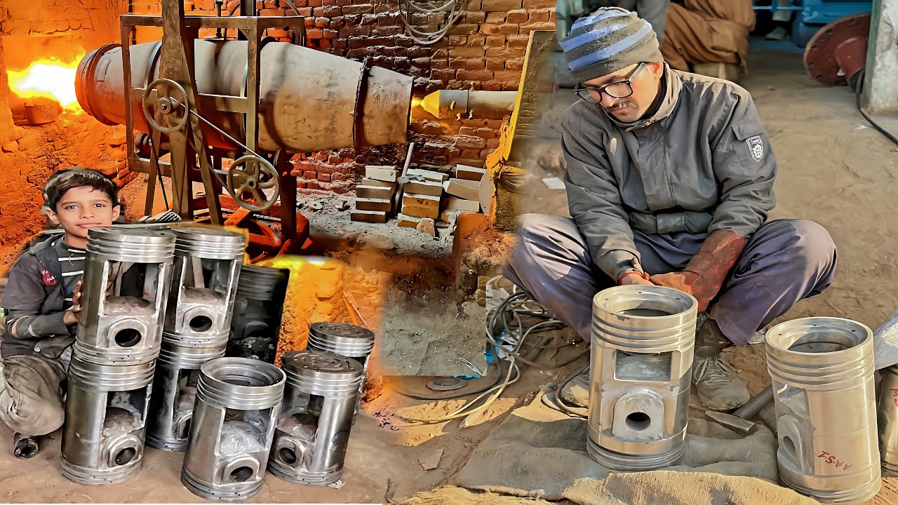 Incredible Manufacturing Process of Grasso Compressor Pistion // Production of Compressor Pistion