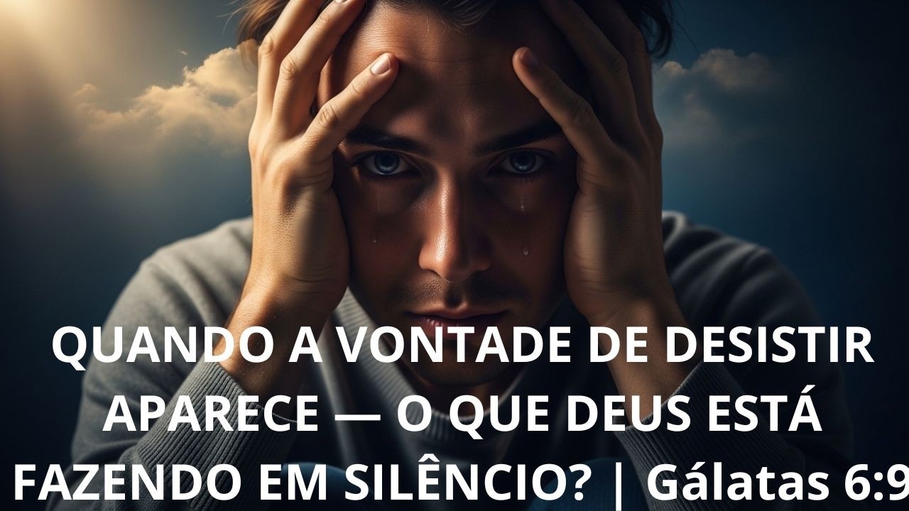 QUANDO A VONTADE DE DESISTIR APARECE — O QUE DEUS ESTÁ FAZENDO EM SILÊNCIO?
