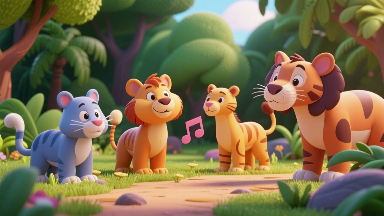 Wild Animals 🐅🦓 | Songs for Children | Animals for Kids | Nursery Rhymes