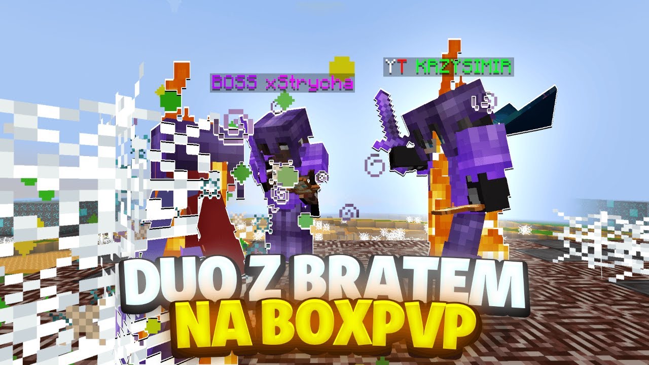 ZAGRAŁEM Z MOIM BRATEM NA SERWERZE BOX PVP w Minecraft