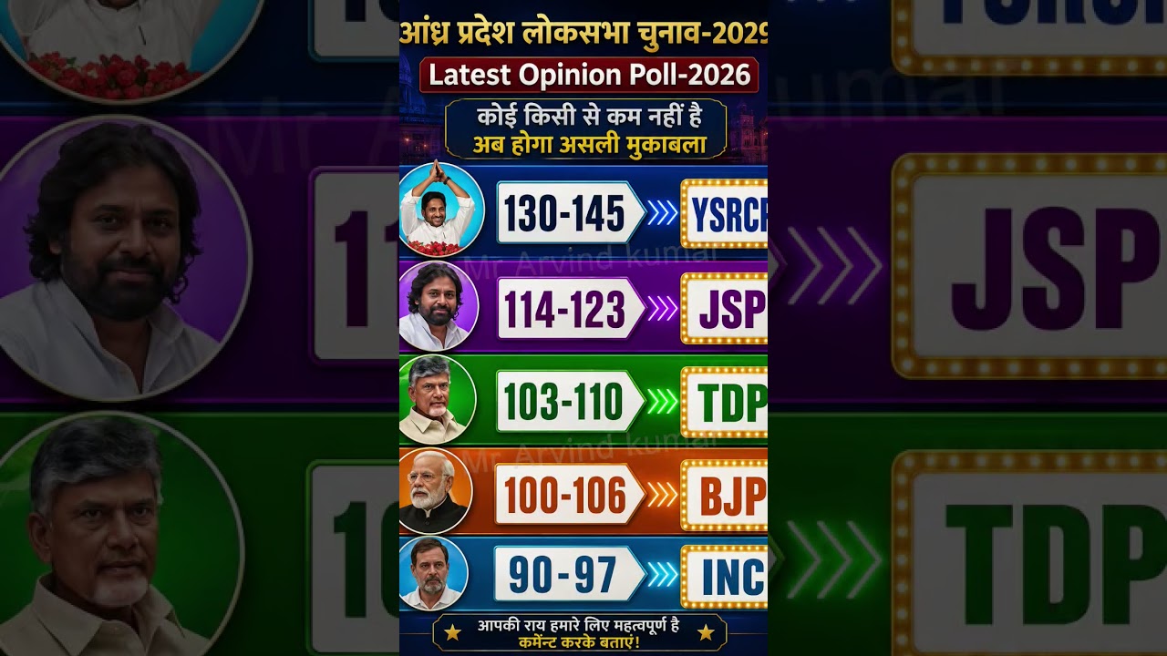 AP Election 2029 Opinion Poll:YSRCP vs TDP-JSP-BJP Alliance | Who will Win Andhra Pradesh 2026?