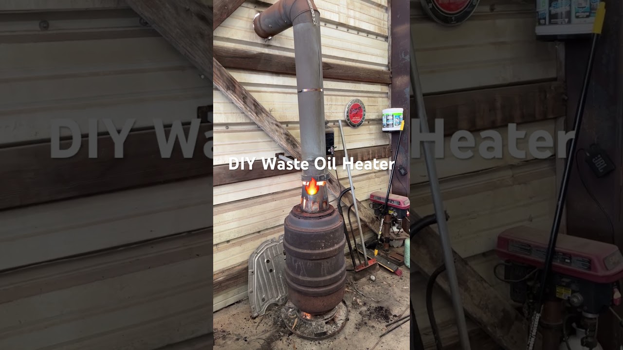 Homemade waste oil shop heater