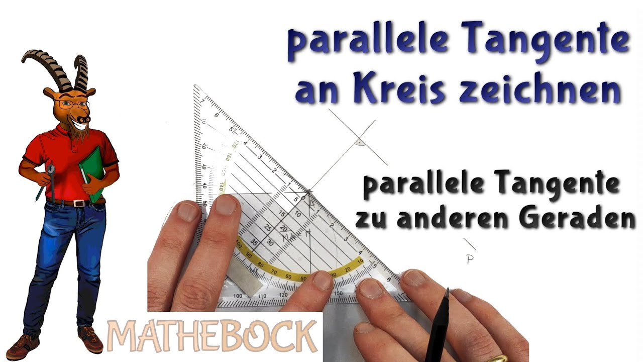 parallele Tangenten an einen Kreis zeichnen | Kreise und Geraden Klasse 8 | mit dem Geodreieck