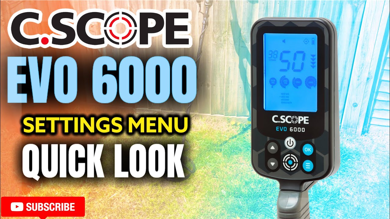 C.Scope EVO 6000 Settings Menu quick look | Metal Detecting UK (South coast detecting)