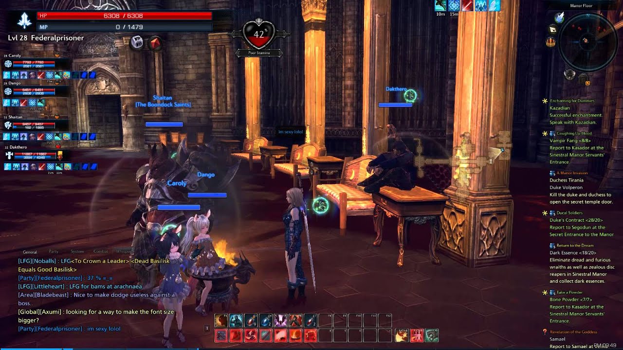 TERA EU ONLINE: Invasion of the Sinistral Manor Feat. Caroly, Dango, Shaitan and Darkthero