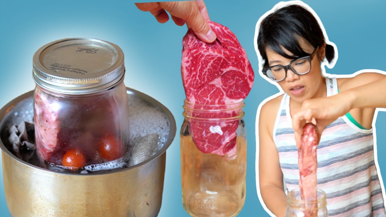Cooking A Rib Eye Steak In A Jar