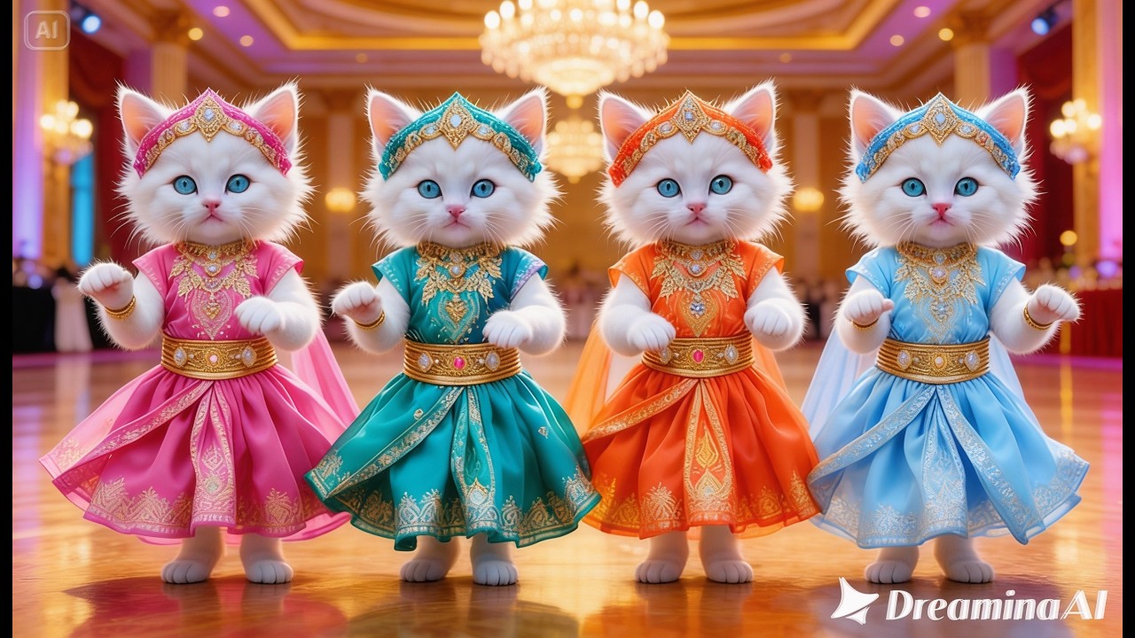 Cats dance performance| Cat videos funny dance 💃😻😮 #funny #dancingcat #cat #cutecat #billi #catdance