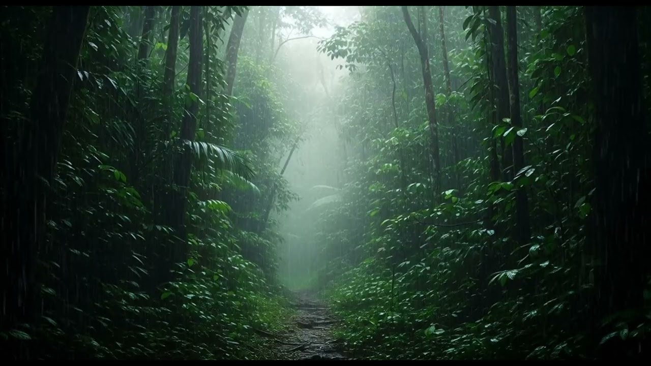 Amazon Heavy Rain 3 Hours | Sleep Instantly