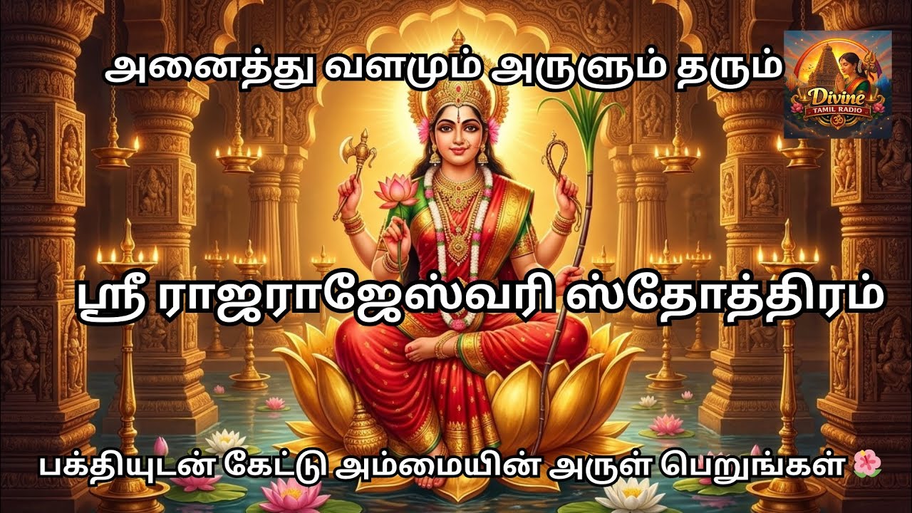 ஸ்ரீ ராஜராஜேஸ்வரி ஸ்தோத்திரம் | Sri RajaRajeshwari Stotram | @DivineTamilRadio #devotional #amman
