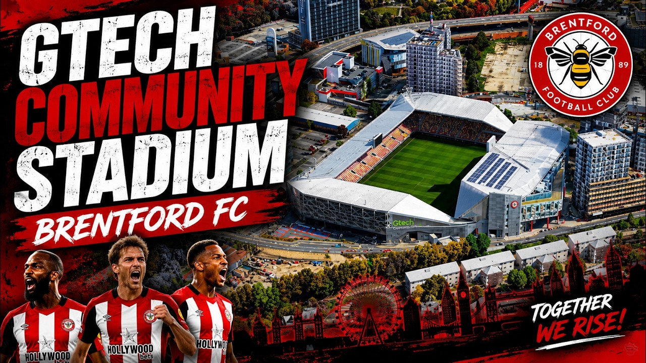 Brentford FC - Gtech Community Stadium | Premier League [Aerial view 4K]