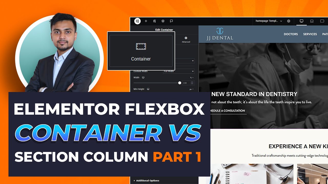 01 Elementor Flexbox Container vs Section & Column  WordPress Elementor Bangla Tutorial