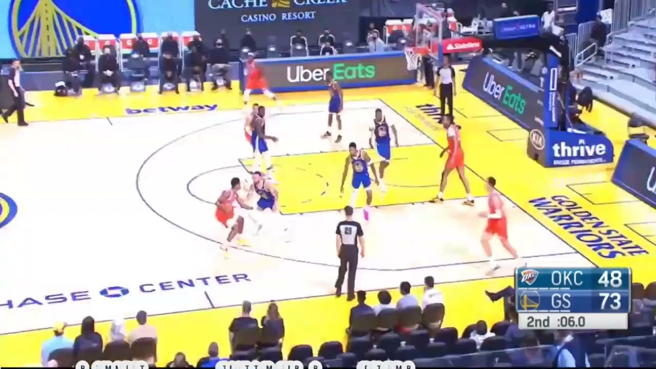 Stephen Curry punched in the groin | Draymond Green fights OKC Thunder