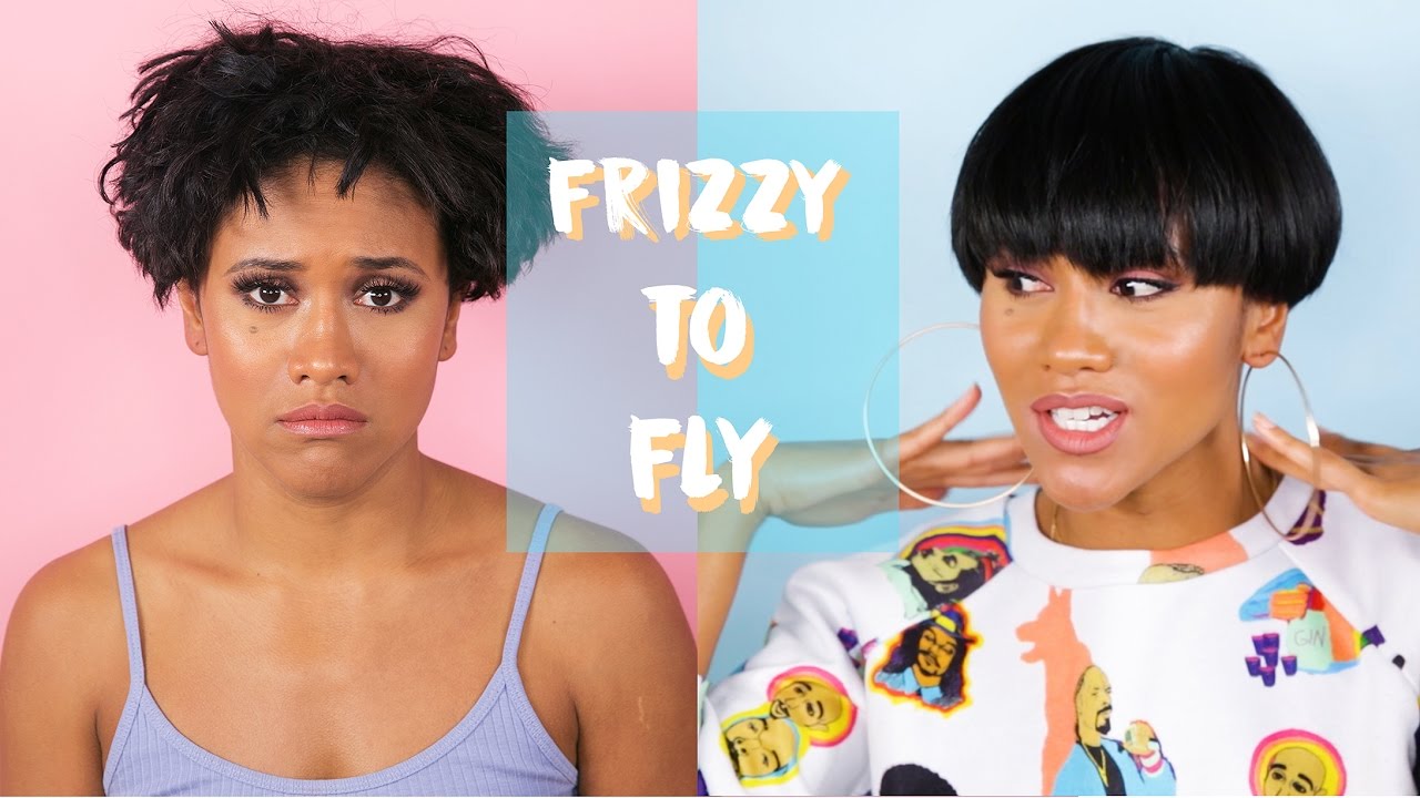 My Short Hair Routine | From Frizzy to Straight