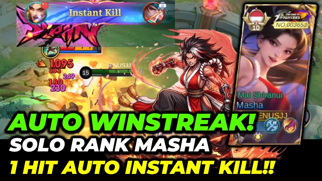 1 HIT INSTANT KILL MASHA BUILD & EMBLEM AUTO WINSTREAK!