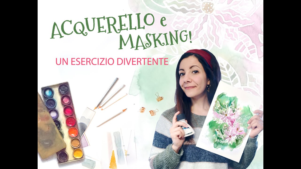 Acquerello e masking fluid: facciamo un esercizio divertente e bello!