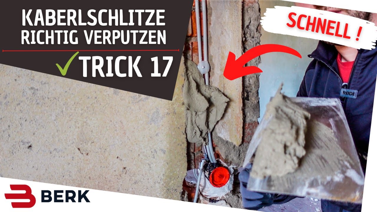Kabelschlitze schnell und einfach verputzen!!!