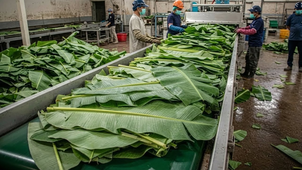 Inside the World’s Largest High-Tech Banana Leaf Factory (Unbelievable Process)