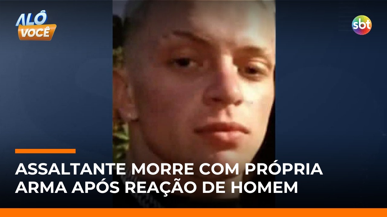 Assaltante morre baleado com a própria arma após reação de pedestre no PR | #AloVoce