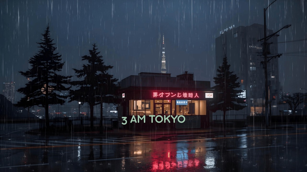 Tokyo Streets in the Rain at 3 AM 🌧️ | Calm Sleep Lofi