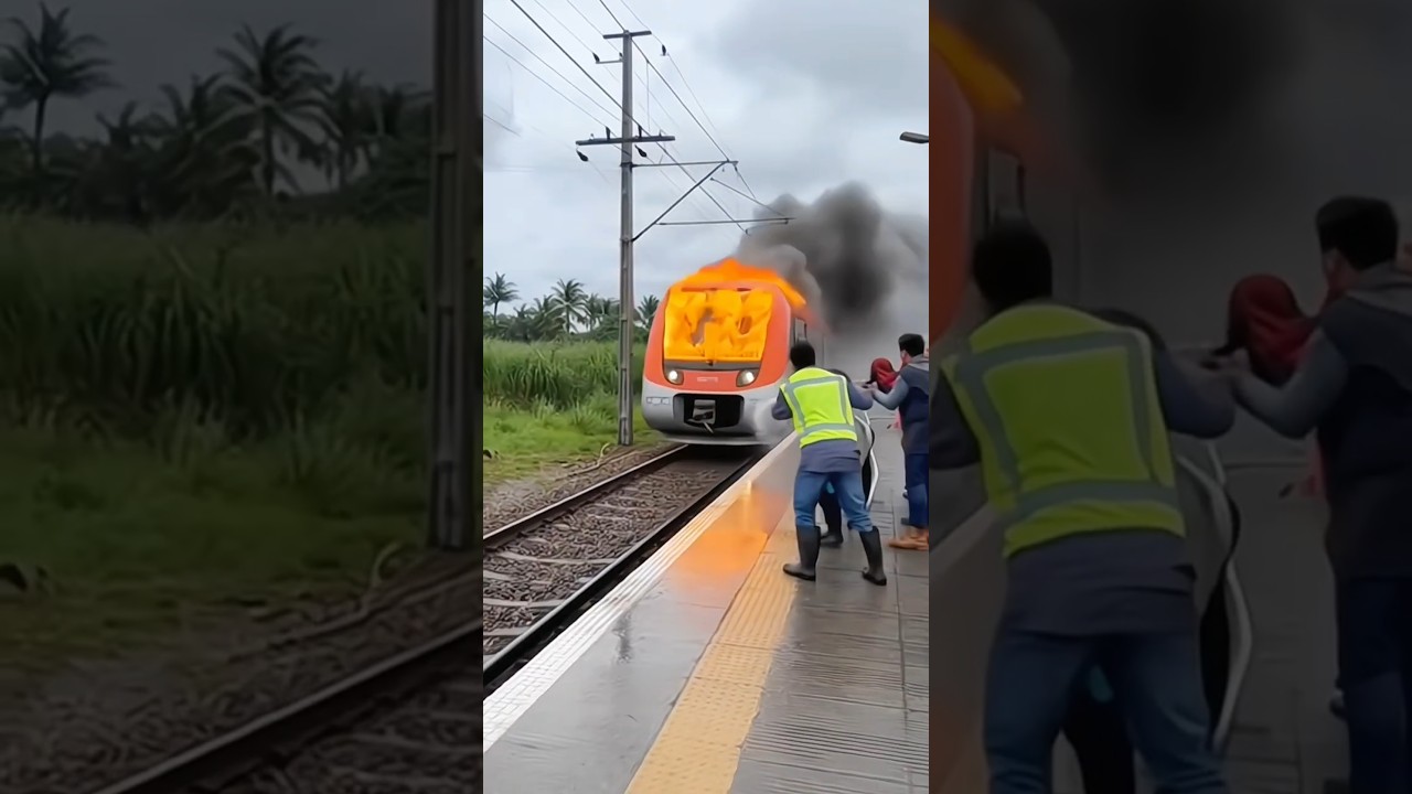Residents Work Together to Extinguish a Train Fire!